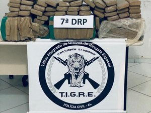 Polícia Civil apreende 80kg de maconha às margens do Rio São Francisco