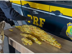 PRF apreende 103 kg de ouro avaliados em R$ 60 milhões; maior apreensão do país