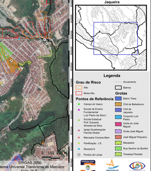 Novos mapas das áreas de risco auxiliam atuação da Defesa Civil