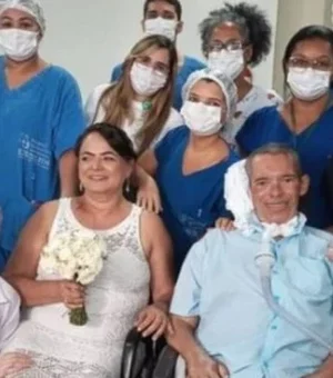 Com noivo internado, casal celebra casamento em hospital na Paraíba