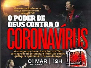 Culto promete imunização contra coronavírus e é investigado