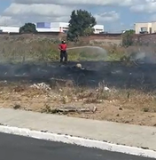 [Vídeo] Incêndio atinge terreno baldio no bairro Brasiliana, em Arapiraca