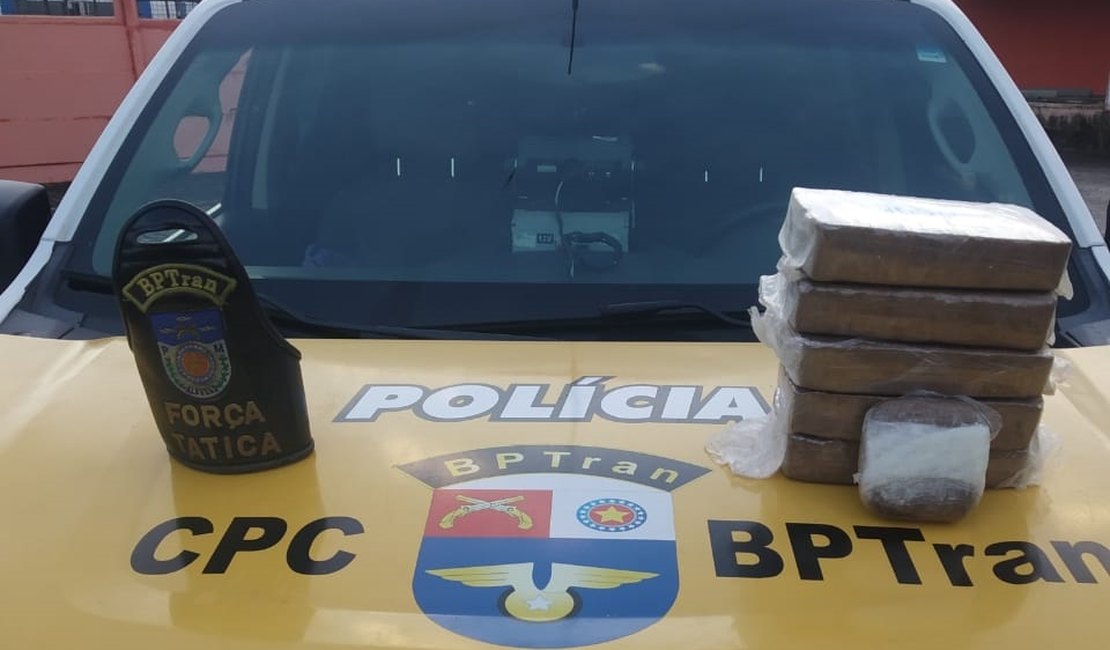 BPTran apreende mais de 5kg de crack avaliados em R$ 100 mil