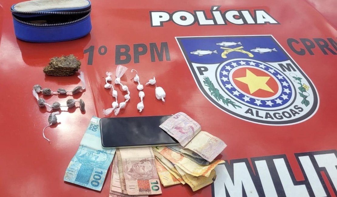 Polícia Militar apreende duas armas de fogo, droga e dinheiro em ações na capital e interior