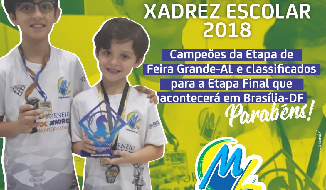 Estudantes de Arapiraca participam da Copa Brasil de Xadrez Escolar