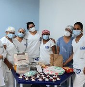 Profissionais de saúde do HE do Agreste ganham bolos e doces em ação voluntária