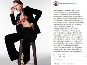 Foto de atriz com topless é excluída pelo Instagram e gera campanha entre famosas