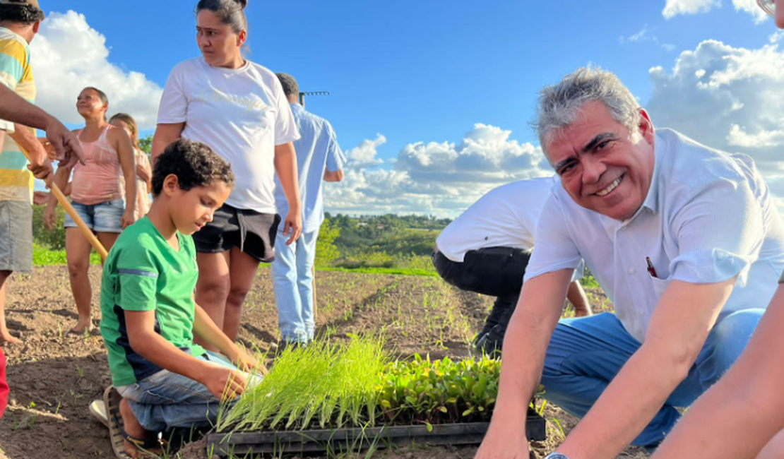 Implantação de horta urbana promove educação ambiental e proporciona segurança alimentar