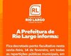 Prefeitura de Rio Largo decreta ponto facultativo nesta sexta-feira devido ao festival de verão