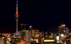 A Sky Tower, em Auckland, Nova Zelândia
