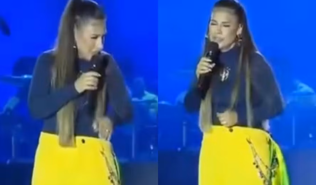Simone Mendes pausa show por dor de barriga no palco e viraliza nas redes