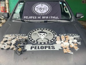 Polícia Militar prende dois suspeitos por tráfico de drogas em Joaquim Gomes