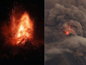 Guatemala divulga alerta máximo com Vulcão do Fogo em erupção