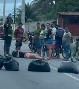 Ciclista sofre acidente na manhã deste domingo (26) na entrada do conj. Eustáquio Gomes