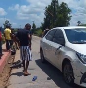 Colisão entre veículos deixa motociclista ferido em Matriz de Camaragibe