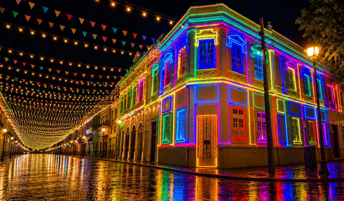 São João Massayó 2026 terá decoração recorde e transforma Maceió em um espetáculo de luzes