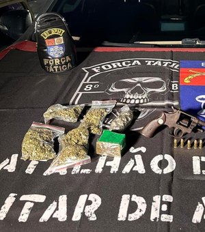 Polícia Militar apreende armas de fogo e drogas em ações na Região Metropolitana de Maceió