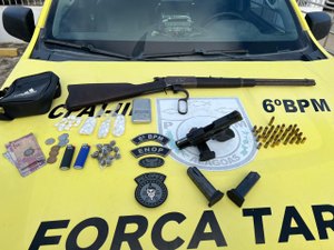 Adolescente é flagrado com armas e drogas em São Miguel dos Milagres