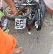 Acidente envolvendo carro e moto na tarde deste domingo, deixa dois feridos em Arapiraca