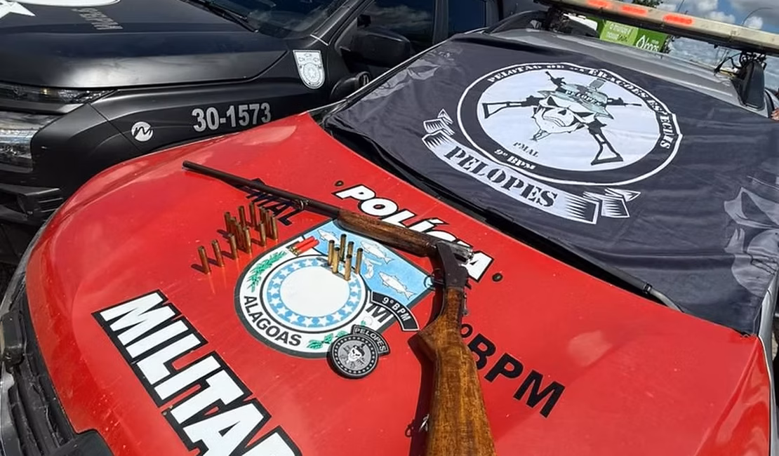 Homem é preso por posse ilegal de arma de fogo e ameaça no município de Delmiro Gouveia