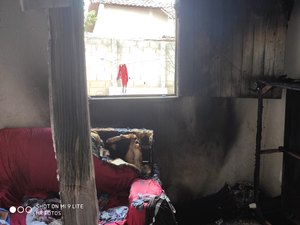 Residência é atingida por incêndio em União dos Palmares