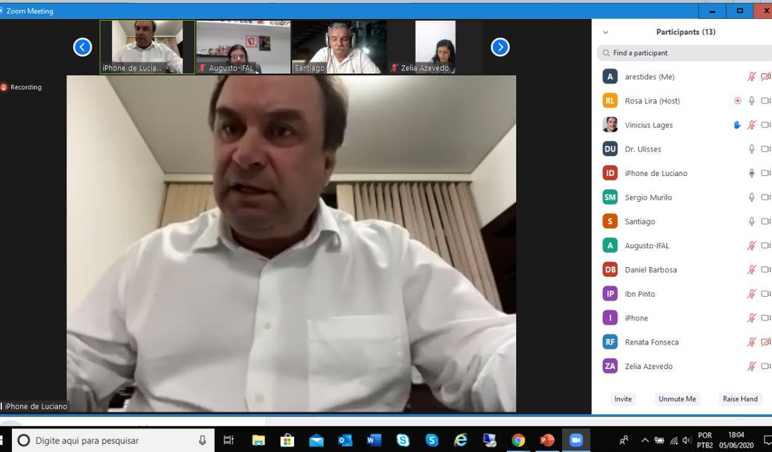 Covid-19: Luciano Barbosa participa de teleconferência com empresários de Arapiraca
