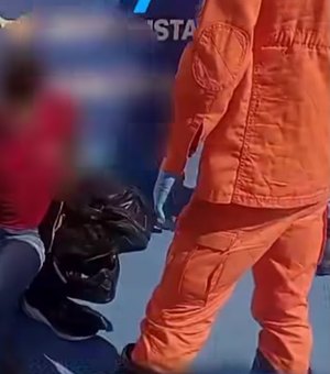 Colisão entre carro e moto deixa jovem ferido em Palmeira dos Índios