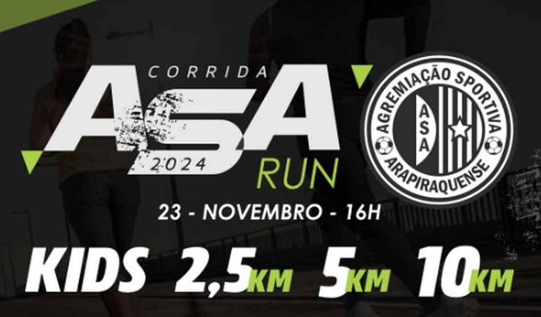 Inscrições para 1° Corrida do ASA de Arapiraca estão abertas