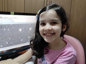 Menina de oito anos se torna caçadora de asteroides no CE: ‘Troco todas as festas por um telescópio’
