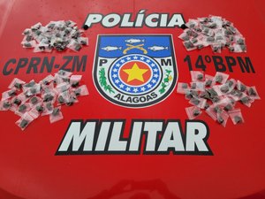 Jovem é preso com cem papelotes de maconha no município de Jacuípe