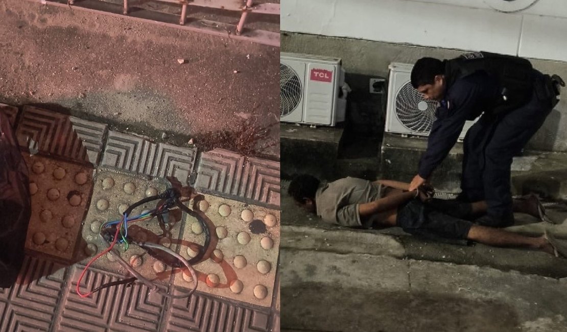 Homem é flagrado tentando furtar prédio da FMAC e acaba sendo preso