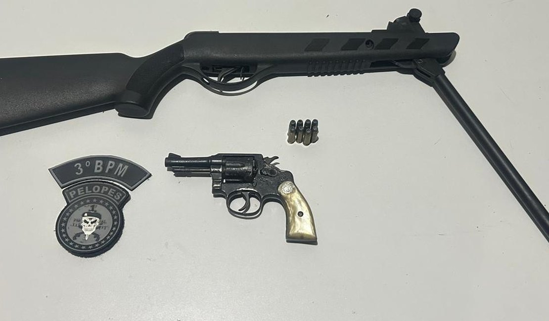 Polícia apreende armas de fogo após briga entre irmãos em Arapiraca