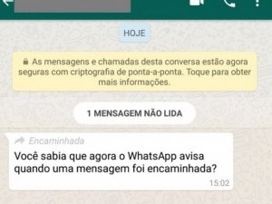 WhatsApp anuncia liberação de aviso de mensagem encaminhada para usuários