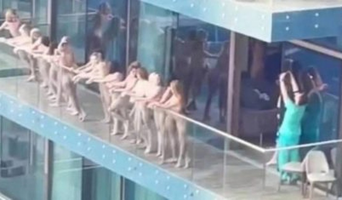 Mulheres são presas após posarem nuas em varanda de prédio