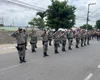 Policiais militares do 3º BPM desfilam em Arapiraca celebrando a Independência