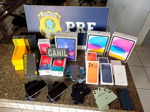 Operação apreende 29 iphones contrabandeados na BR-101 em São Sebastião