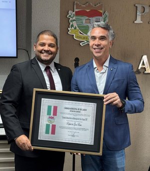 Rafael Brito é homenageado com título de cidadão honorário de Rio Largo