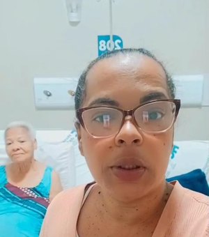 Filha faz apelo para mãe que sofreu princípio de infarto fazer angioplastia em Alagoas