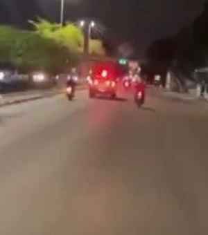 Viatura do DMTT derruba motocicleta durante escolta para o G20 em Maceió