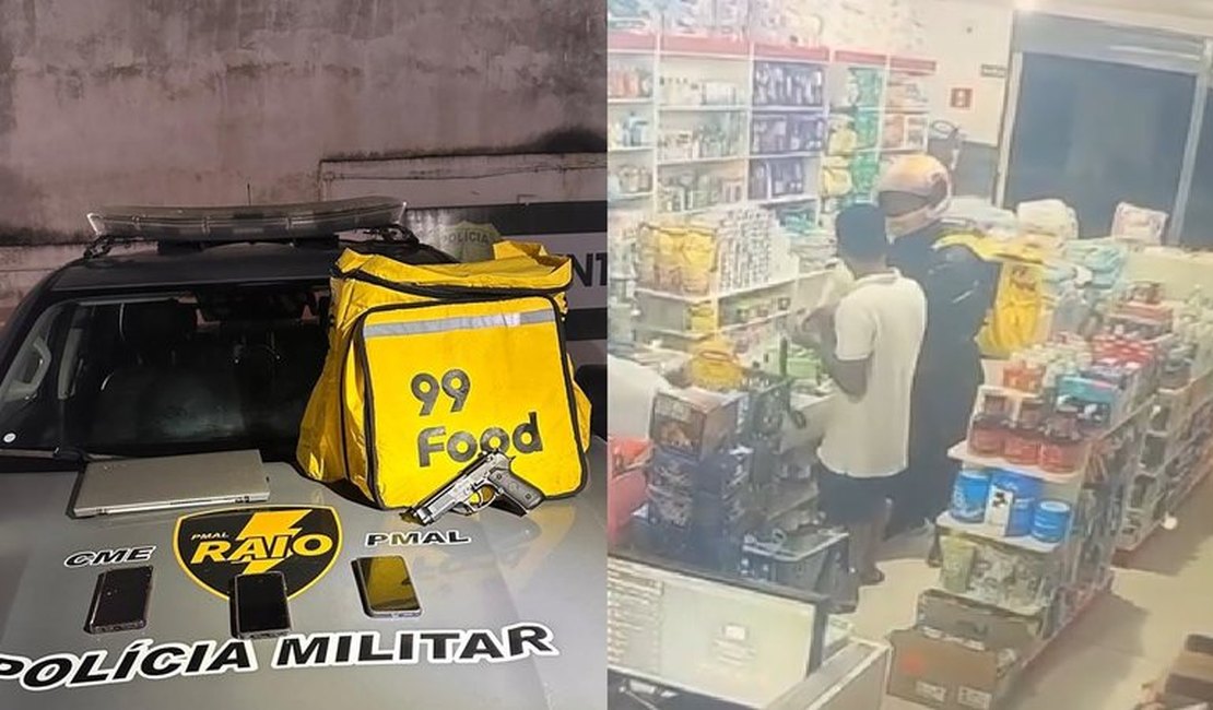 Polícia recupera aparelhos roubados por falso entregador na parte alta de Maceió