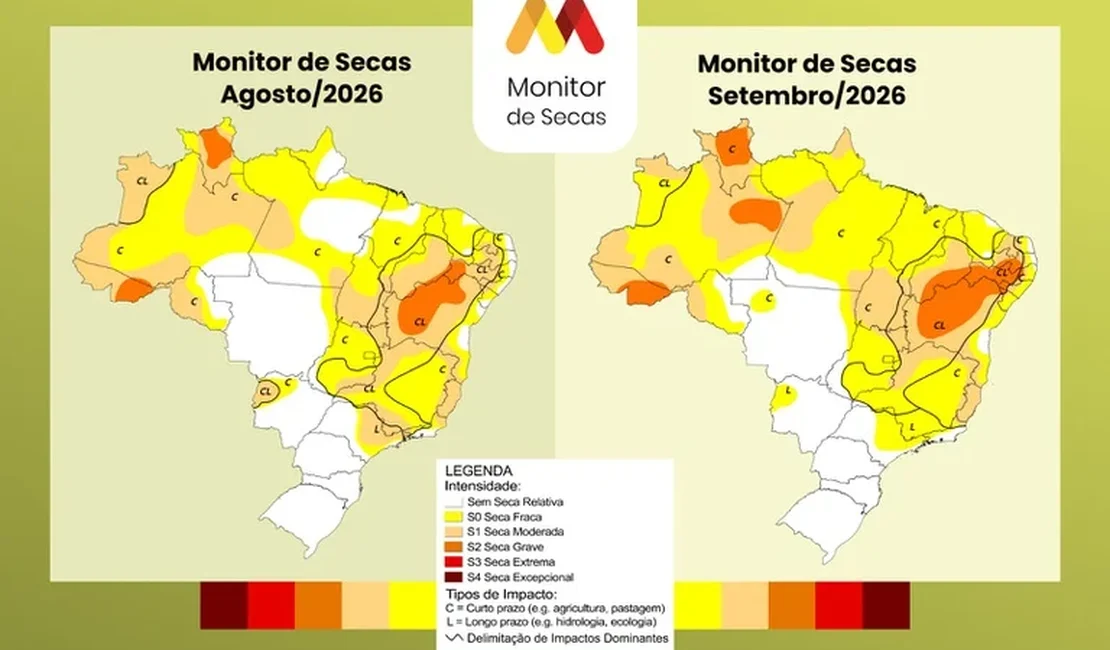 Seca avança e atinge 100% do território de Alagoas no mês de setembro