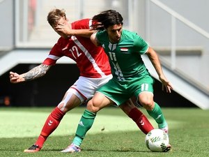 Dinamarca parou no ousado Iraque, e grupo do Brasil começa com empate sem gols