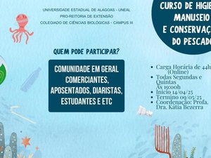 Uneal abre curso gratuito ao público sobre consumo de pescados
