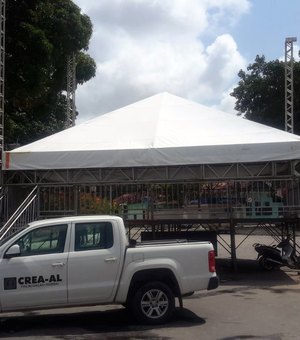 Crea-AL orienta organizadores de festas sobre montagem de estruturas para carnaval