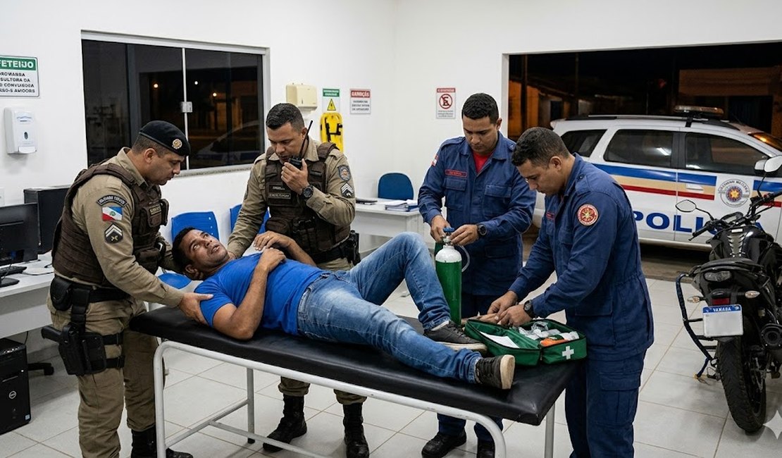 Motociclista tem crise convulsiva ao ser parado pela polícia no município de Penedo