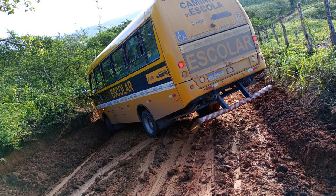 Prefeitura de Palmeira alerta para o perigo nas estradas vicinais devido às chuvas