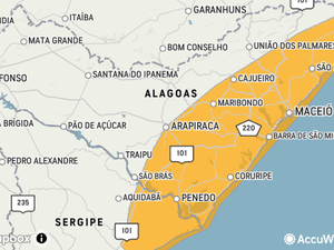 Inmet emite Alerta Laranja de chuvas para boa parte de Alagoas