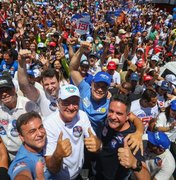 Multidão toma as ruas com Renan Filho, Yale Fernandes e Luciano Barbosa em Arapiraca