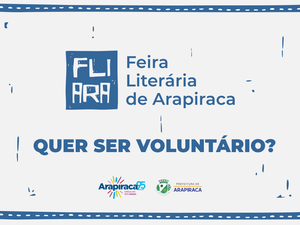 Feira Literária de Arapiraca abre inscrições para voluntários