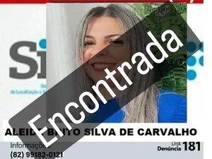 Funcionária da prefeitura de Arapiraca que estava desaparecida  foi encontrada